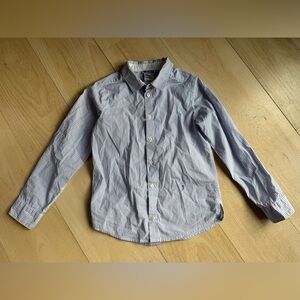 Jacadi Long Sleeve Striped Cotton Button Up